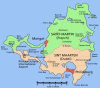carte de Saint Martin Sint Maartens