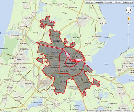 taille d'Amsterdam à Amsterdam