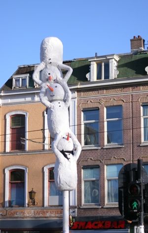 totem de 3 bonshommes de neige