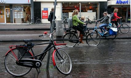pédaler sous la pluie