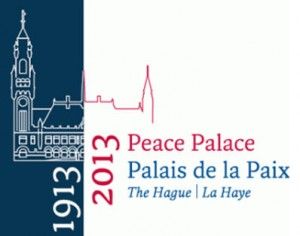 logo des 100 ans du palais de la Paix