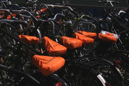 selles de vélo orange