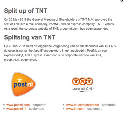 TNT Post devient PostNL
