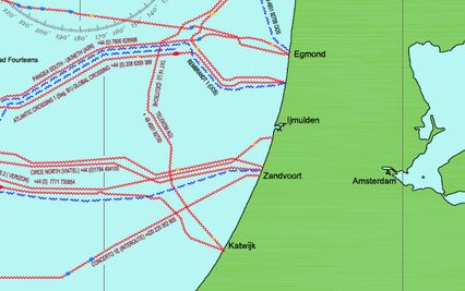les cables de la mer du Nord aux Pays-Bas