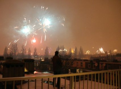 vue de la terrasse du voisin la nuit