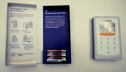 calculette Rabo Scanner et sa boite en carton