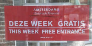 Amsterdams Historisch Museum gratis week
