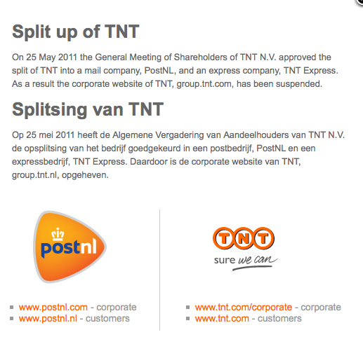 TNT Post devient PostNL