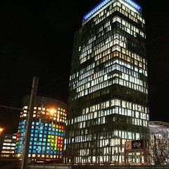 Zuidas buildings la nuit