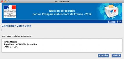 Confirmation de mon vote