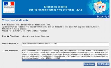 Preuve de vote: un numéro