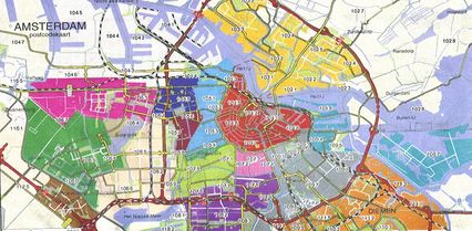 Les codes postaux à Amsterdam