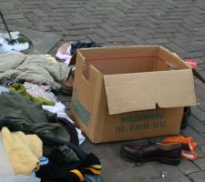 tas de vieux chiffons