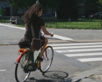 À vélo dans la rue