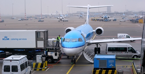 Fokker 70 de KLM à Schiphol
