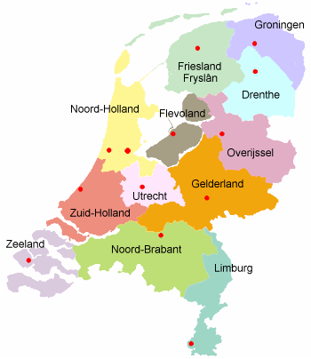 Les provinces des Pays-Bas