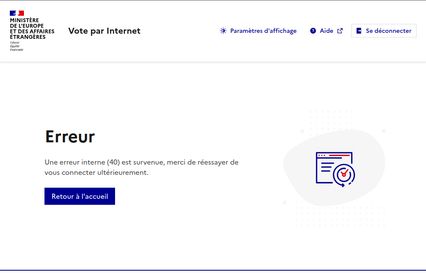 Message d'erreur internet