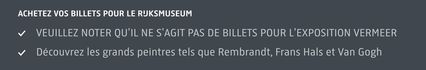 ACHETEZ VOS BILLETS POUR LE RUKSMUSEUM v VEUILLEZ NOTER QU'IL NE S'AGIT PAS DE BILLETS POUR L'EXPOSITION VERMEER v Decouvrez les Brands peintres tels clue Rembrandt, Frans Hals et Van Gogh